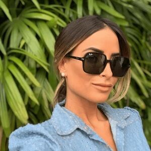 Ray-Ban Womens Black Rb1973 Sunglasses Square II 901/31 53-140